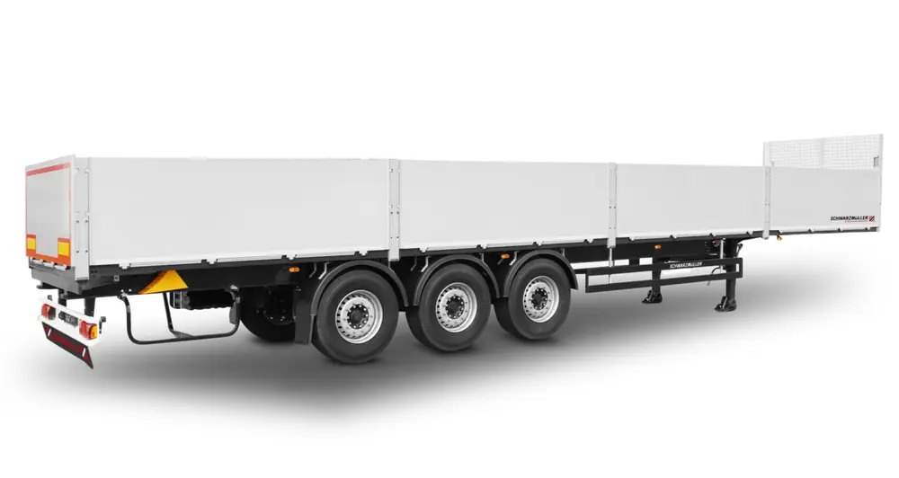 Schwarzmüller 3-axle platform semitrailer - building materials