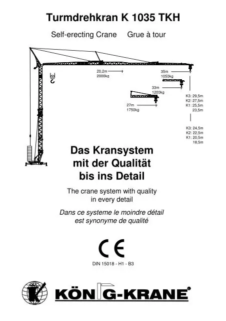 König K 1035 TKH (3m) FU-Hub