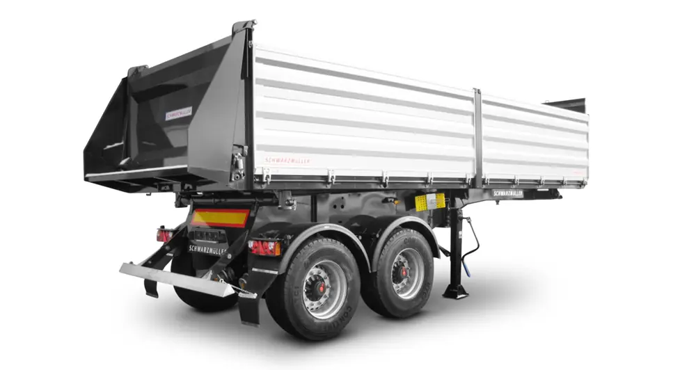 Schwarzmüller 2-axle 3-way tipper semitrailer - building site - reinforced
