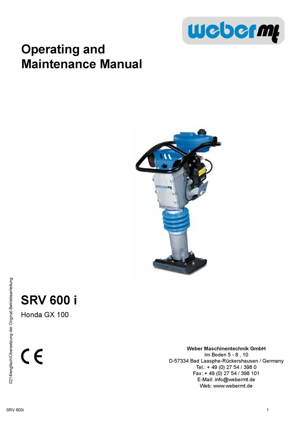 weber mt SRV 600 i
