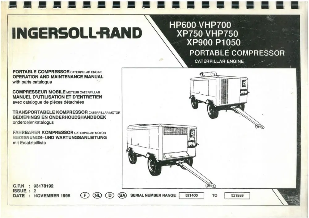 Ingersoll-Rand P 1050 W CAT