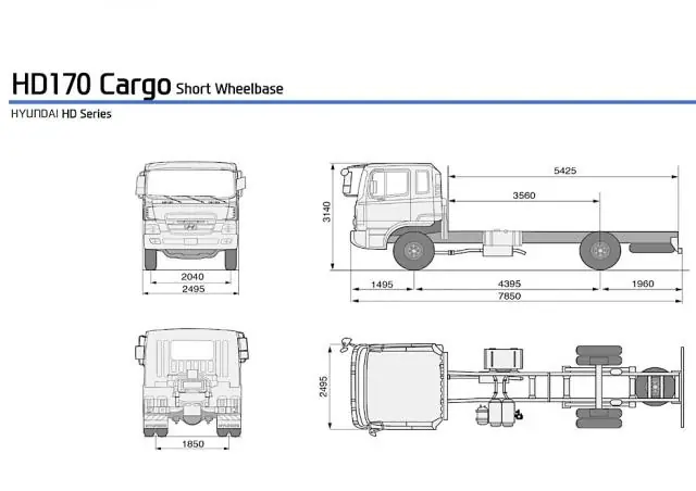 Hyundai Commercial Vehicles HD170 4x2 D6AV